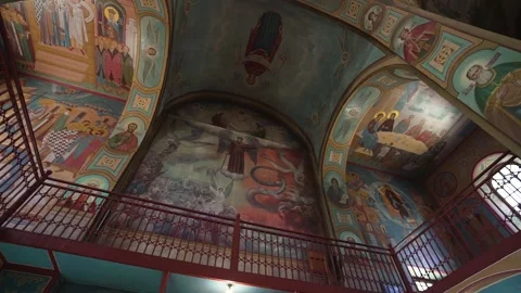 Interior of the Orthodox Church Stock Footage 147496485