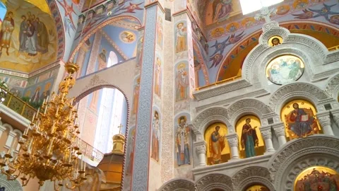 Interior Of Orthodox Church Stock Footage 249740980