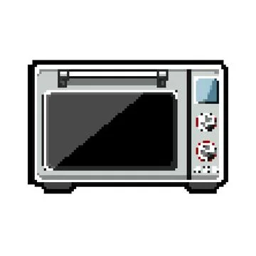 Interior oven kitchen pixel art vector illustration 스톡 일러스트