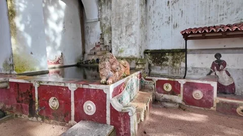 Interior of Palace of Sintra, located in the town of Sintra, in Portugal Video stock 276389819