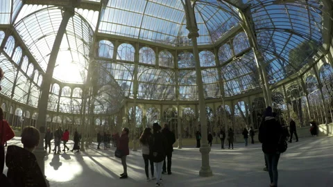 Interior Of Palacio De Cristal Del Retiro Stock-Footage 104714636