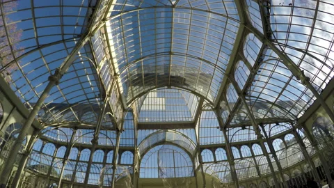 Interior Of Palacio De Cristal Del Retiro Stock Footage 104715050