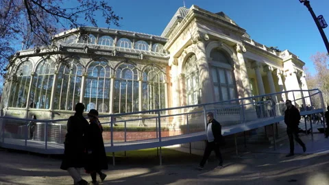 Interior Of Palacio De Cristal Del Retiro Stock Footage 104716305