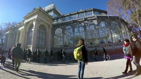 Interior Of Palacio De Cristal Del Retiro Stock Footage 104717652