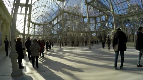 Interior Of Palacio De Cristal Del Retiro Stock Footage 104717873