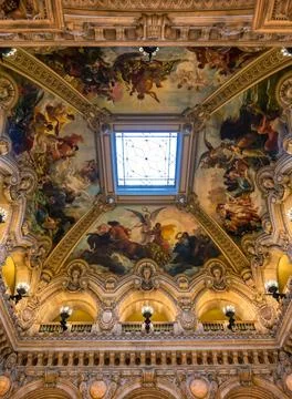 The interior of the Palais Garnier located in Paris, France Paris, France ... Stock-Fotos