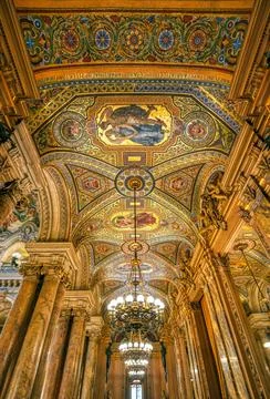 The interior of the Palais Garnier located in Paris, France Paris, France ... Stock-Fotos