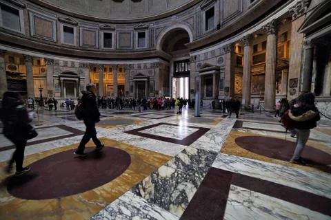Interior Pantheon Rome Stock Photos