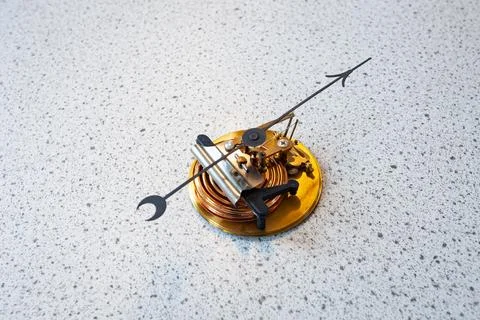 Interior part of an aneroid barometer Stock Photos
