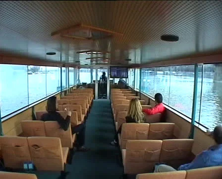 Interior of passenger boat in Budapest Stock Footage 22530188