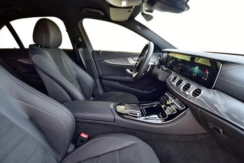 Interior of a passenger car with a dashboard Stock Photos