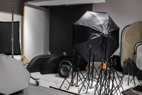 Interior of the photo studio Stock Photos