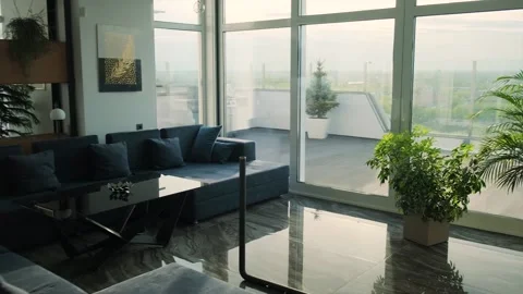 Interior photography in a spacious room Video stock 163440474