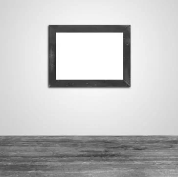 Interior picture frames on wall Stock Illustration