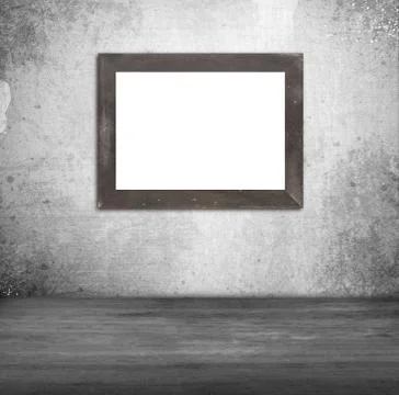 Interior picture frames on wall Illustrazione stock