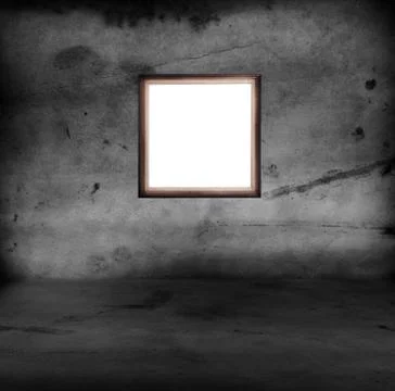 Interior picture frames on white wall Stock Illustration