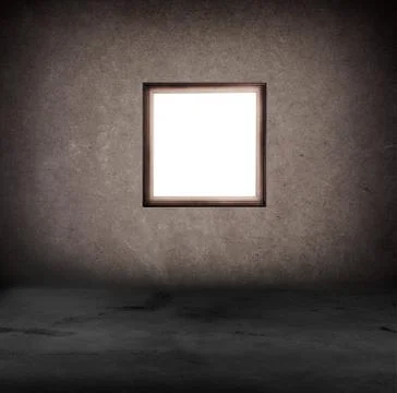 Interior picture frames on white wall Stock Illustration