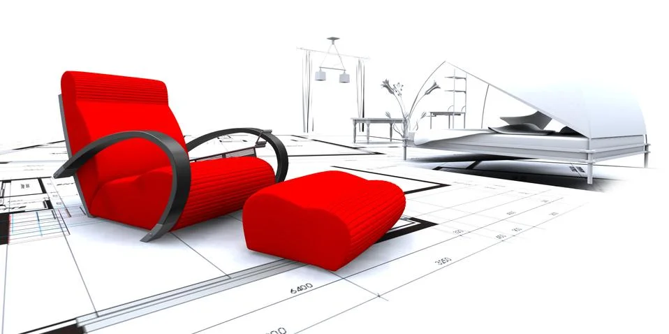 Interior planning Illustrazione stock