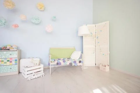 Interior of playing room. the interior is bright rooms for children. view all Stock Photos
