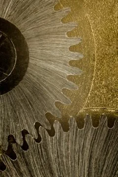 The interior of a pocket watch. Stock Photos