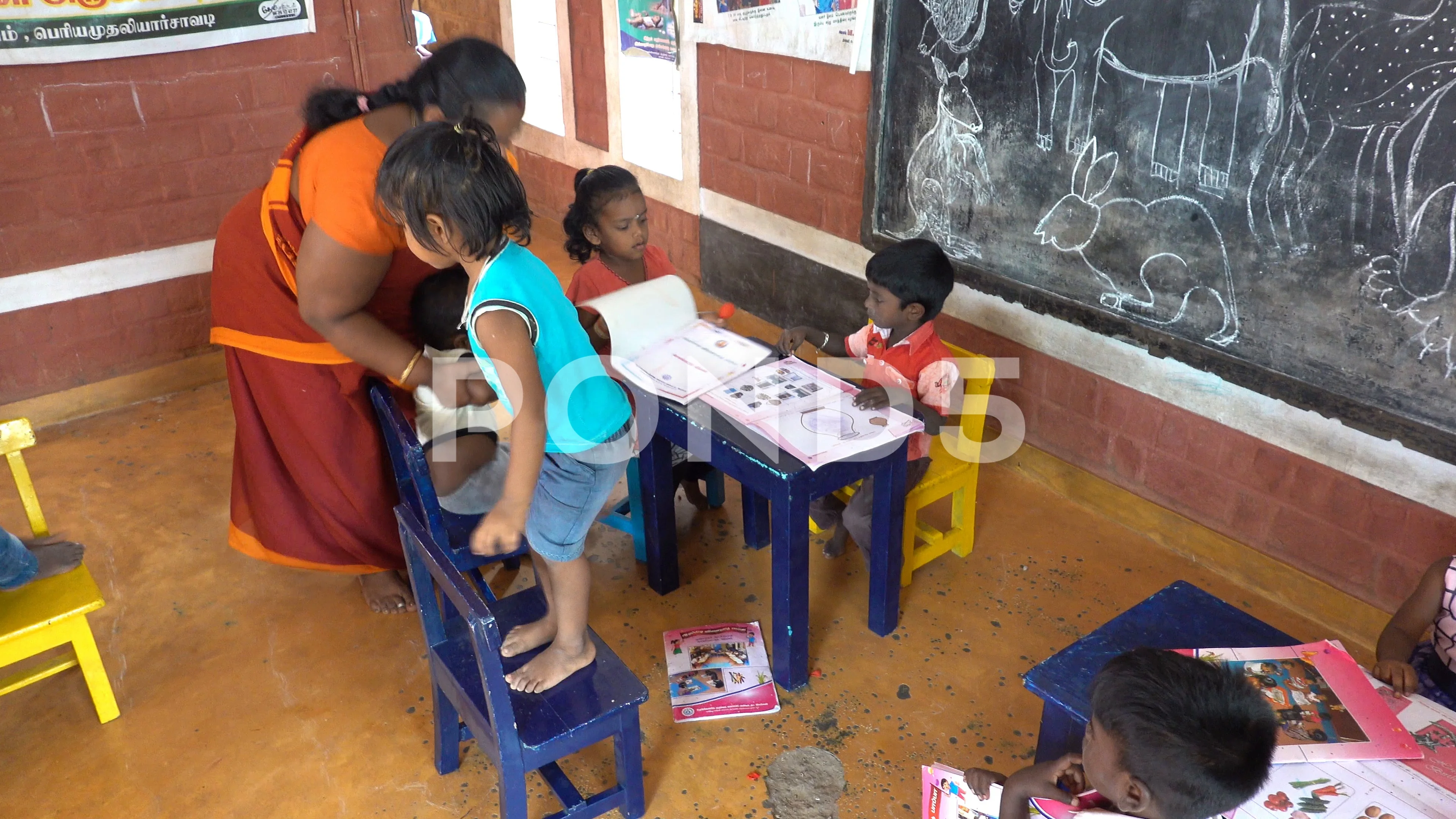 Interior Of Poor Kids Playing Room Crech Stock Video Pond5