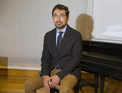 Interior portrait of Emilio Peral Vega, professor of Spanish literature. Stock Photos