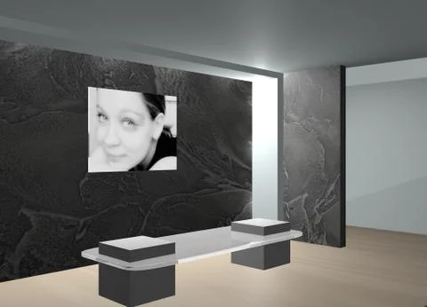 Interior with portrait Foto stock