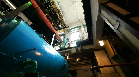Interior of power station 4 Stock Footage 792033