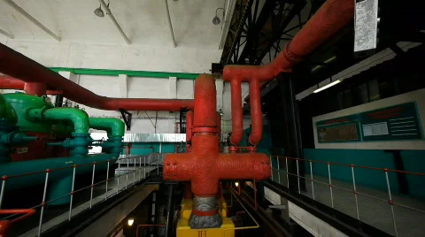 Interior of power station 6 Stock Footage 792066
