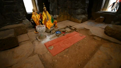 Interior of the Prasat Rorng Ramong temple, Siem Reap, Cambodia, Asia. Stock Footage 130990694