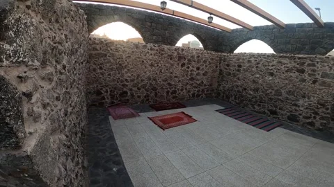 Interior Prayer Space of Historic Bani Anif Mosque Vídeos de archivo 340299586