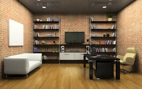 Interior of the private office Stock Illustration