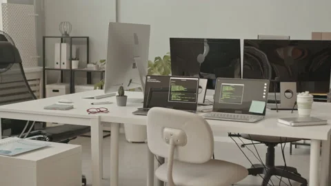Interior of Programmers Office Stock Footage 165717772