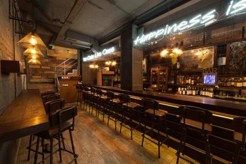 Interior of pub. Foto stock