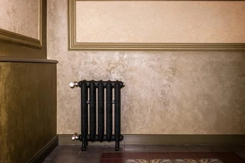 Interior with radiator. Stock Photos