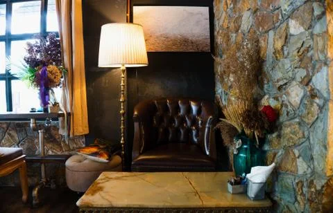 Interior for a reading room Stock Photos