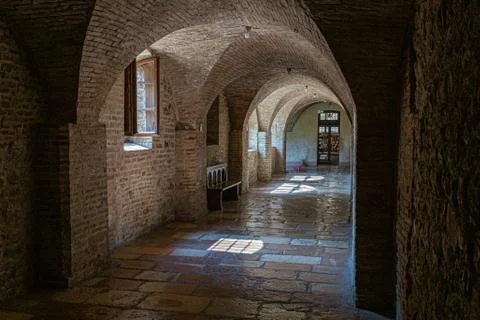Interior of a religious convent Stock Photos