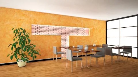 Interior rendering of a bar with textures Ilustração Stock