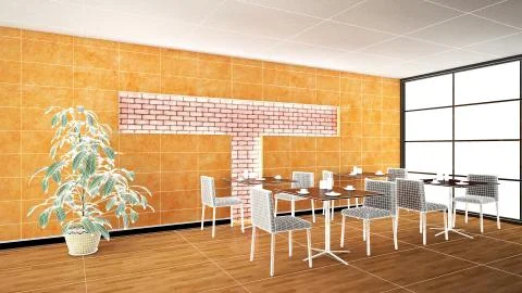 Interior rendering of a bar with textures Ilustração Stock