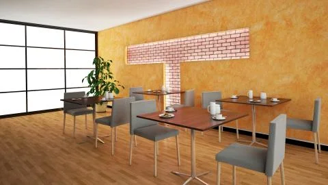 Interior rendering of a bar with textures Ilustração Stock