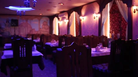 Interior of the restaurant Stock Footage 46824733