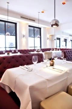 Interior of restaurant Stock Photos