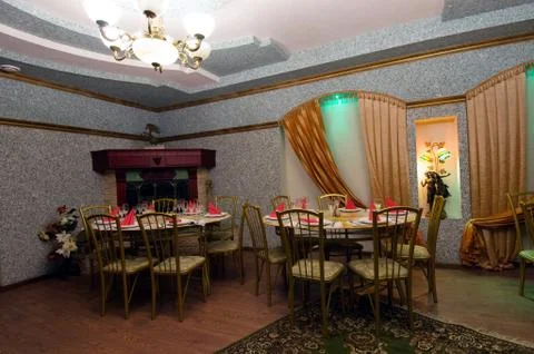 Interior of the restaurant 스톡 사진