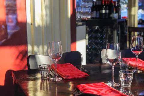 Interior of restaurant Stock Photos