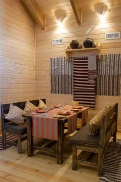 Interior of the restaurant Stock Photos