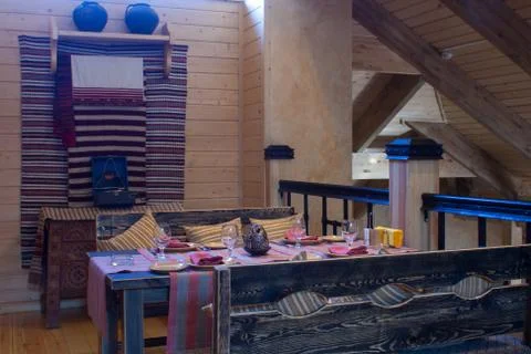 Interior of the restaurant Stock Photos