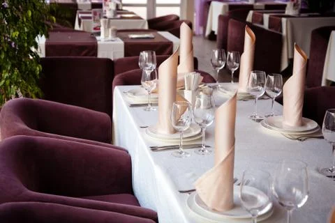 Interior of the restaurant Stock Photos