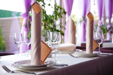 Interior of the restaurant 스톡 사진