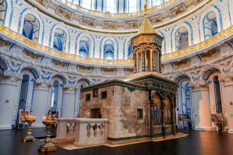 Interior of the Resurrection cathedral Stock Photos