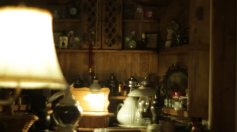 Interior of the retro cafe Video stock 32848116